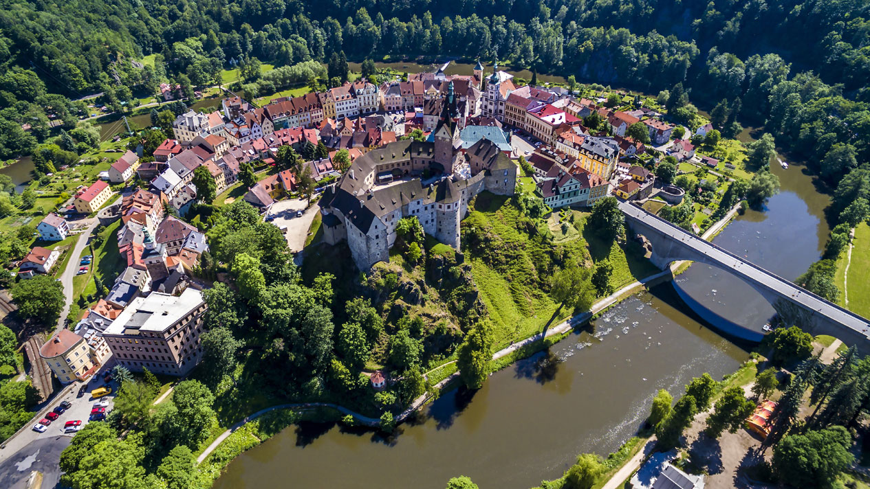 Loket, een middeleeuws stadje in Tsjechië
